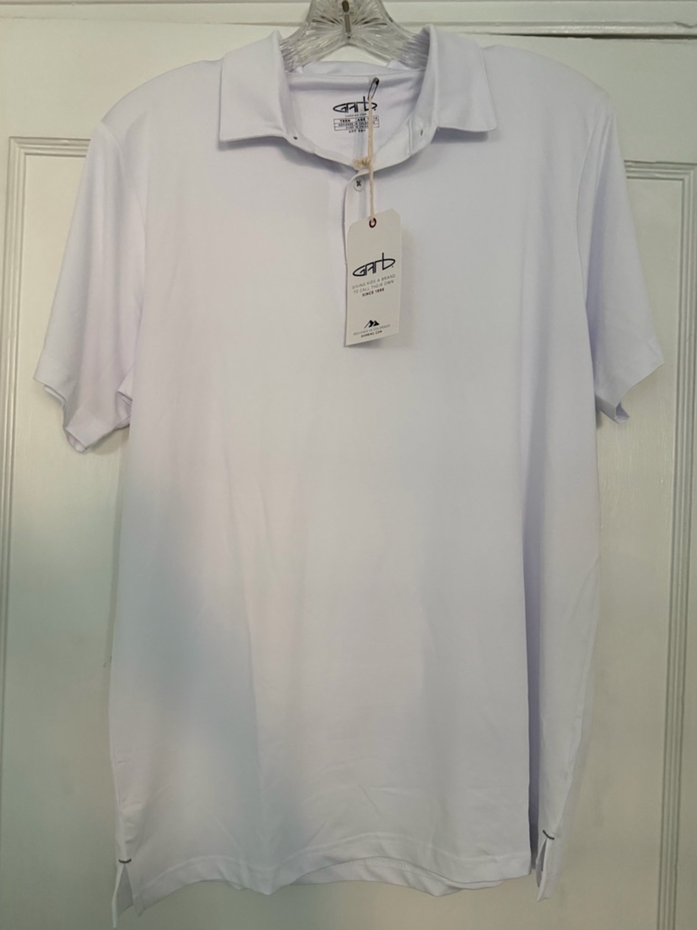 Garb golf Blakely white polo shirt teen boy size 13-14